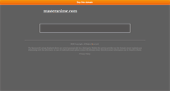 Desktop Screenshot of masteranime.com